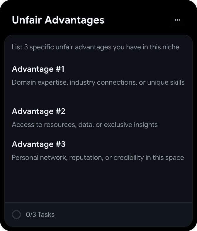 unfair advantages